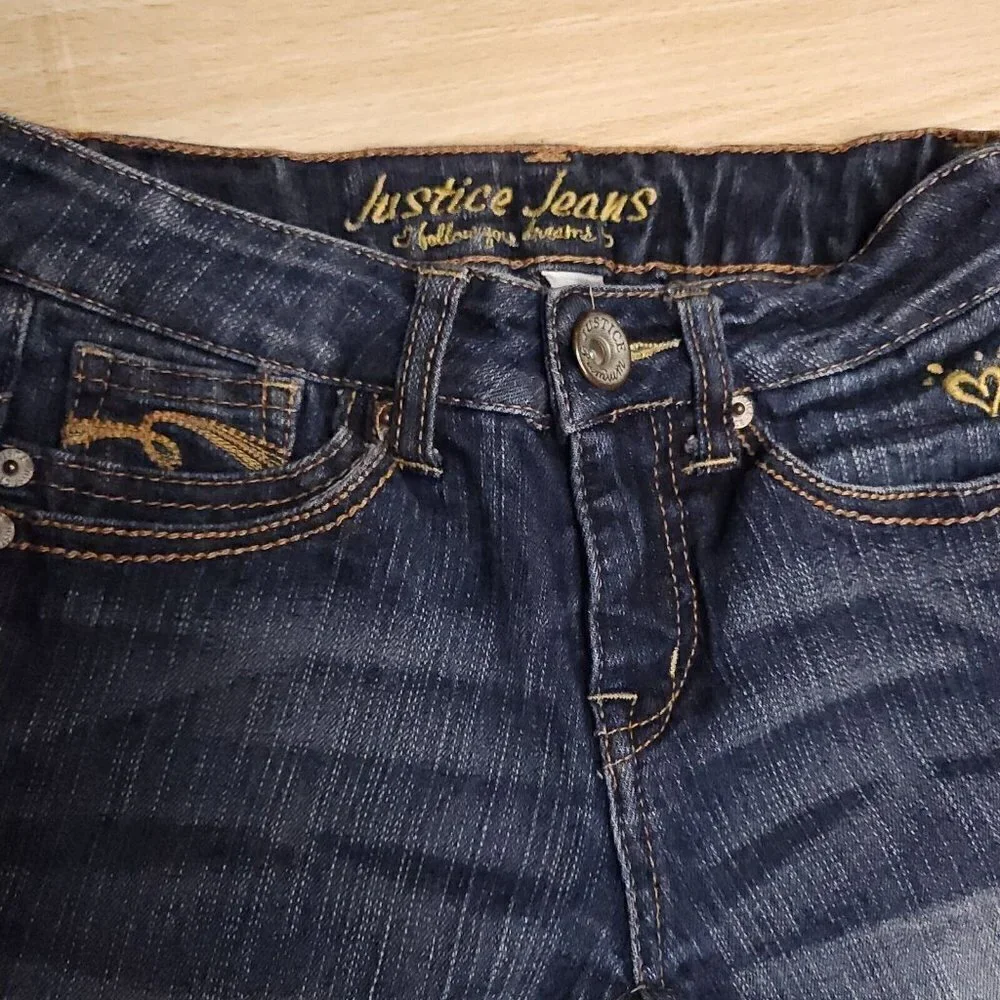 Justice Girls Denim Bermuda Shorts 10S